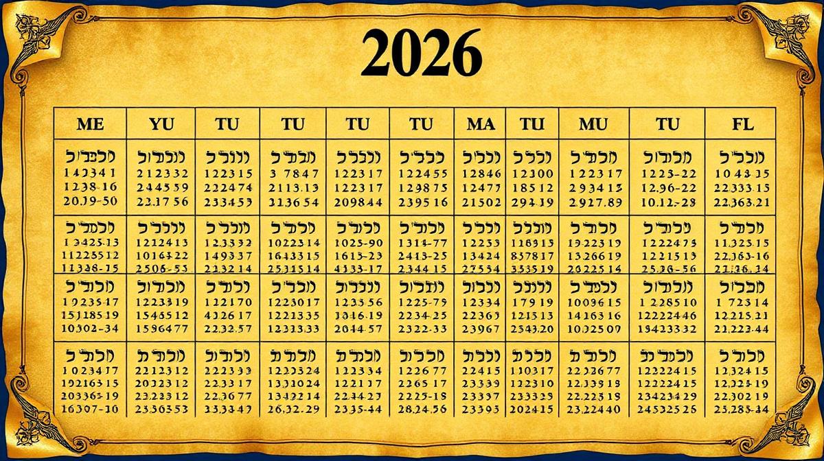 Calendário Hebraico 2026: Todos os Meses, Datas e Significados Espirituais
